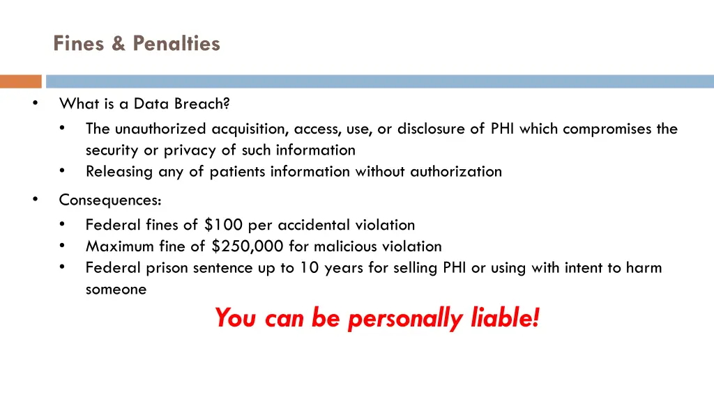 fines penalties
