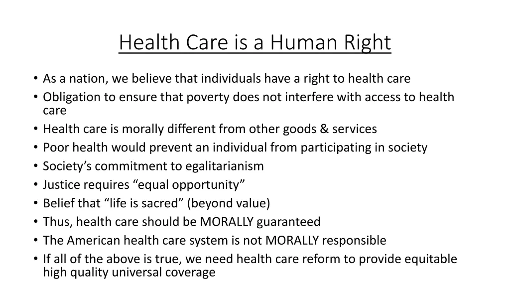 health care is a human right