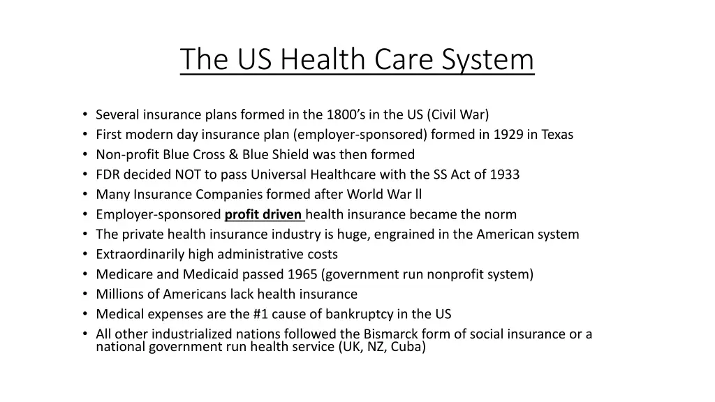 the us health care system