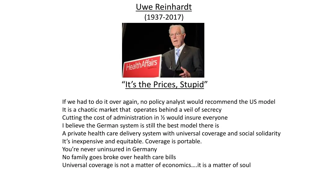 uwe reinhardt 1937 2017