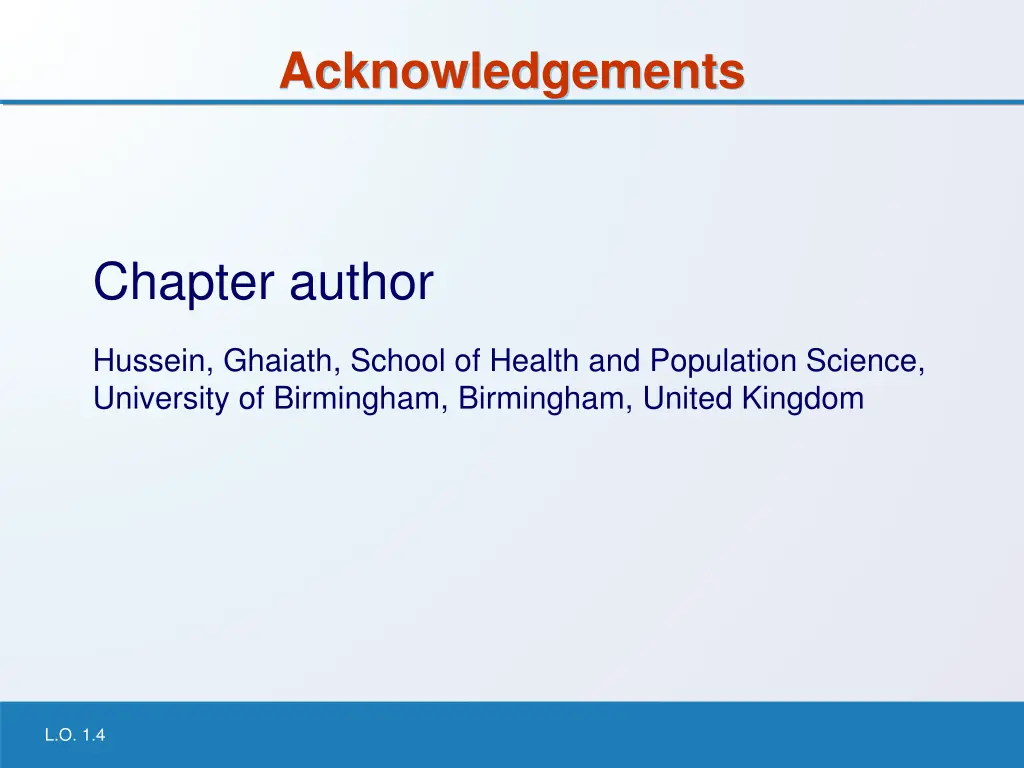 acknowledgements