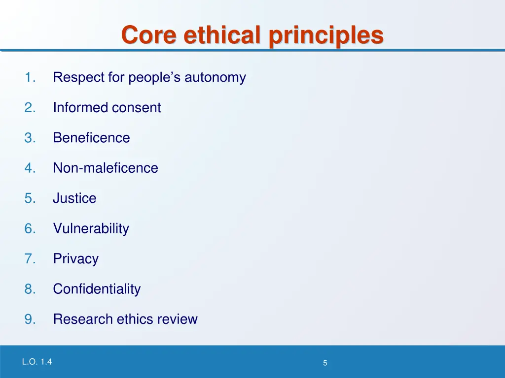 core ethical principles