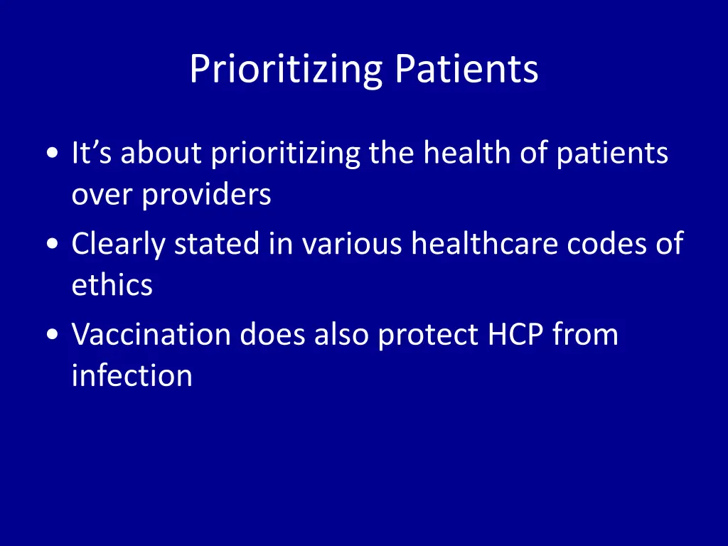 prioritizing patients