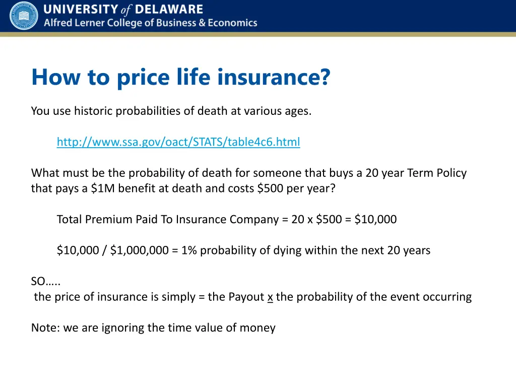 how to price life insurance