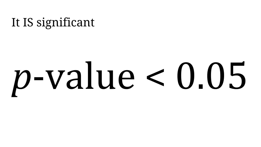 it is significant