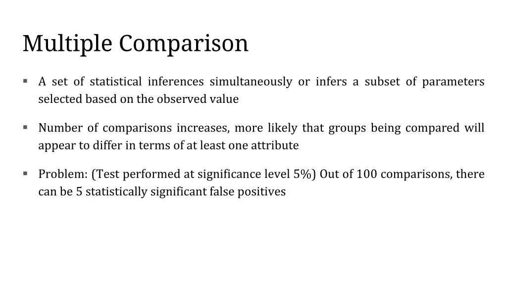 multiple comparison