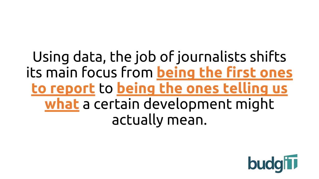 using data the job of journalists shifts its main