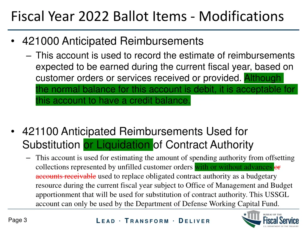 fiscal year 2022 ballot items modifications