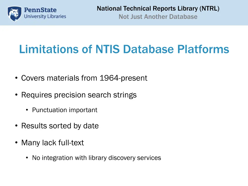 national technical reports library ntrl not just 4