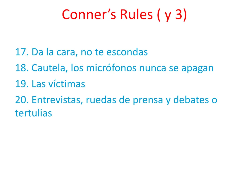 conner s rules y 3