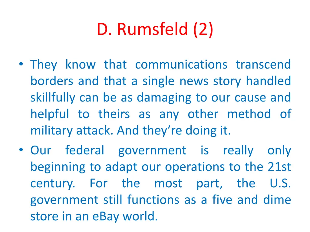 d rumsfeld 2