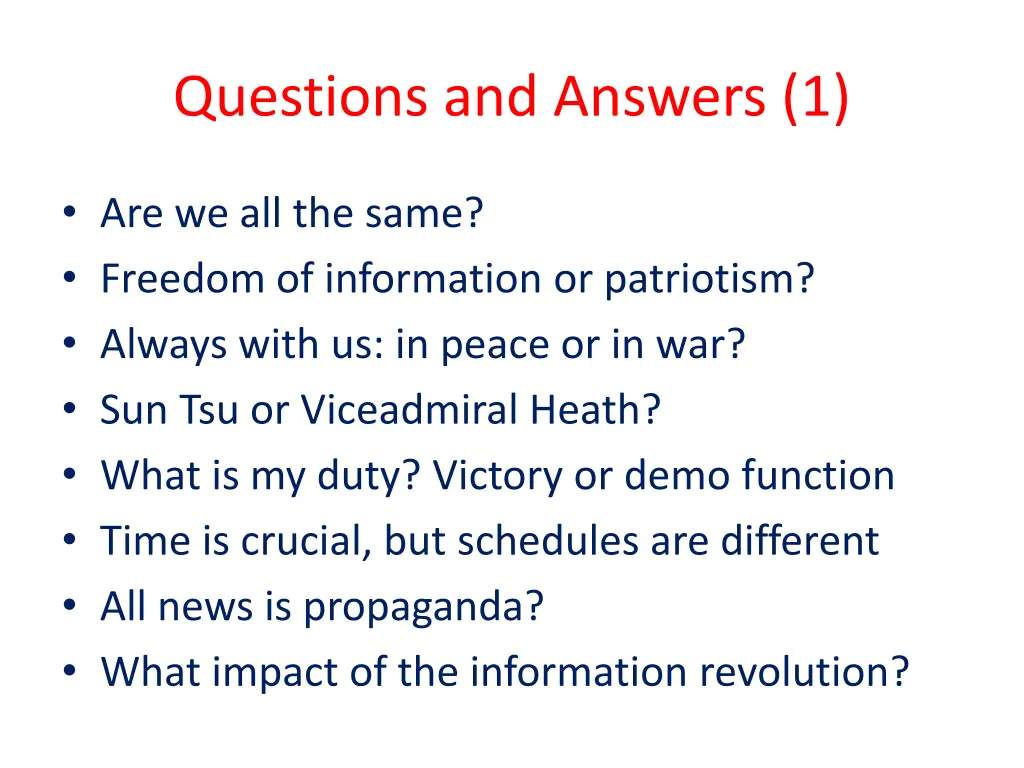 questions and answers 1