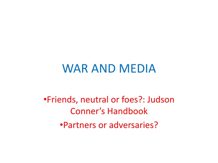 war and media
