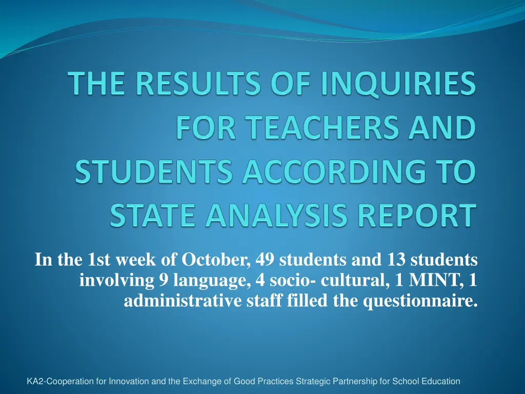 in the 1st week of october 49 students