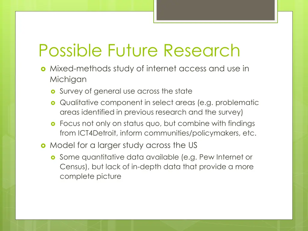 possible future research mixed methods study