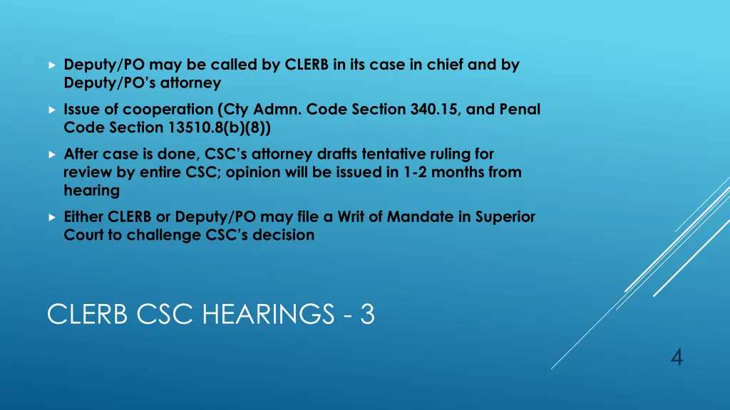 deputy po may be called by clerb in its case