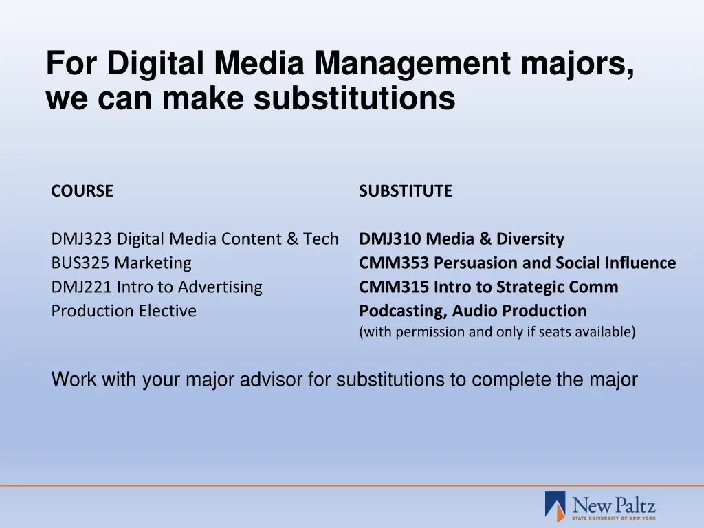 for digital media management majors we can make