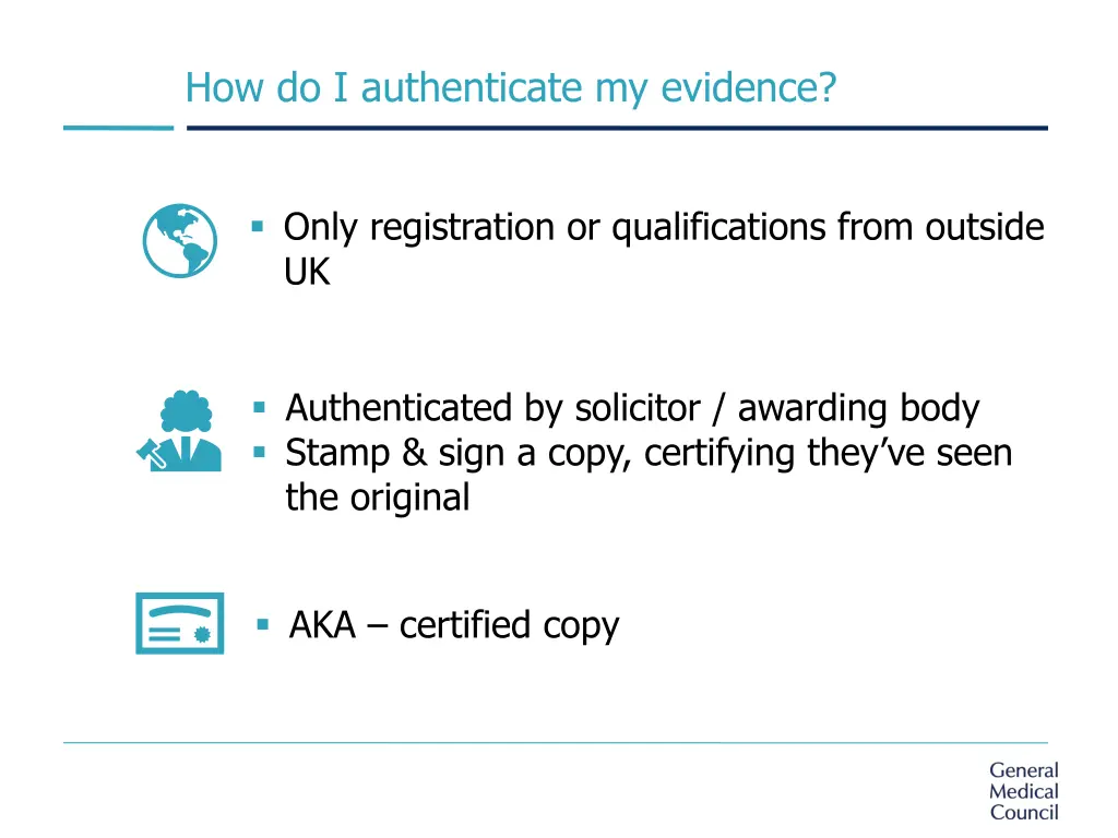 how do i authenticate my evidence
