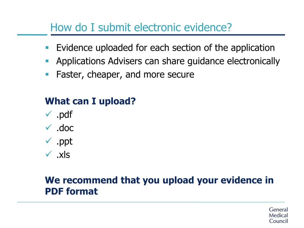 how do i submit electronic evidence