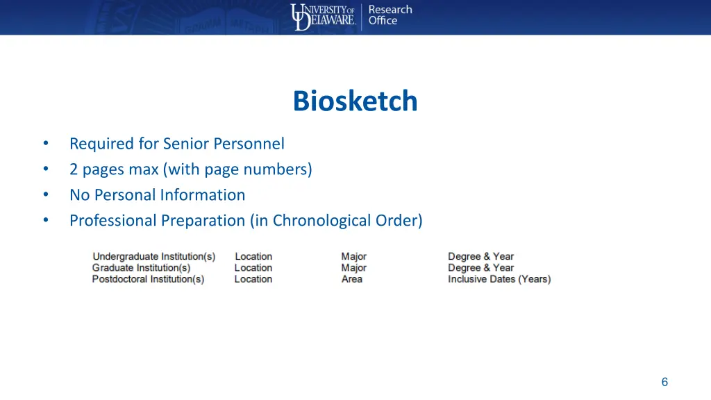 biosketch