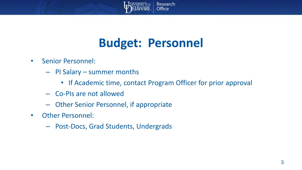 budget personnel