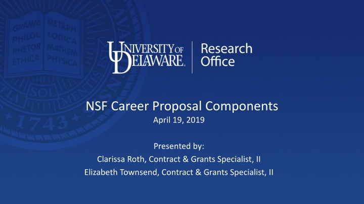 nsf career proposal components april 19 2019
