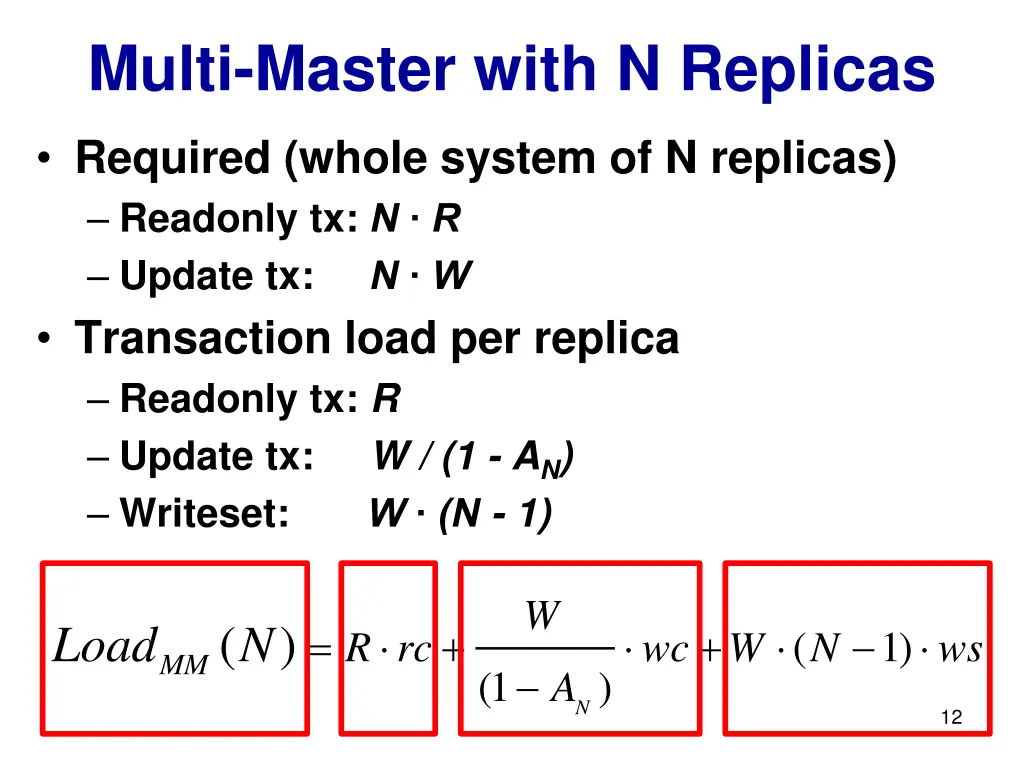 multi master with n replicas