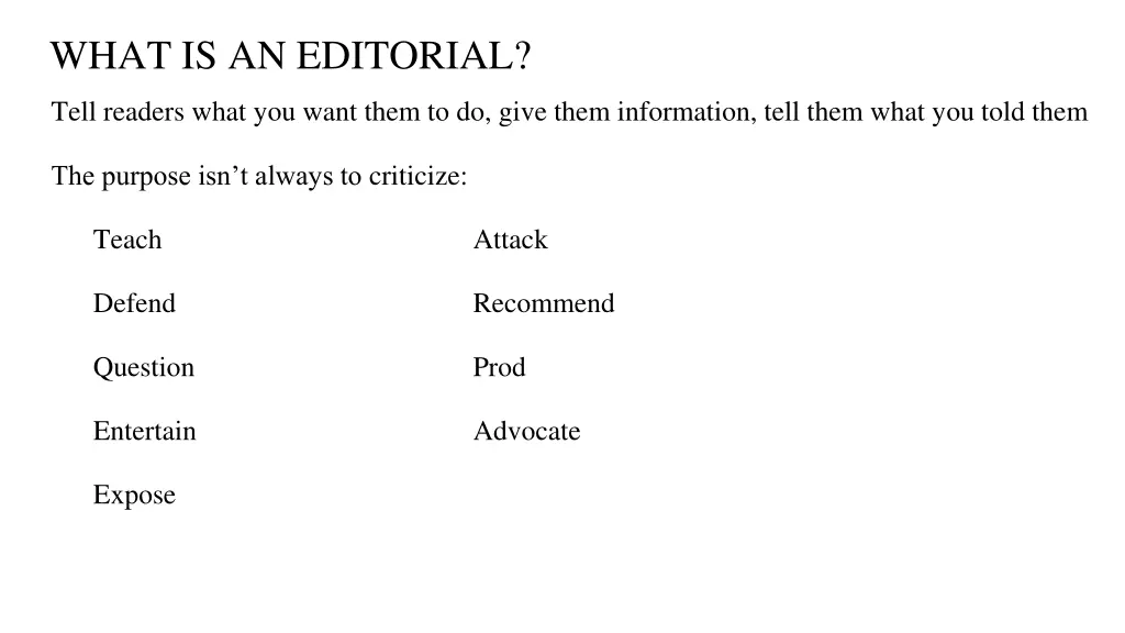 what is an editorial 1