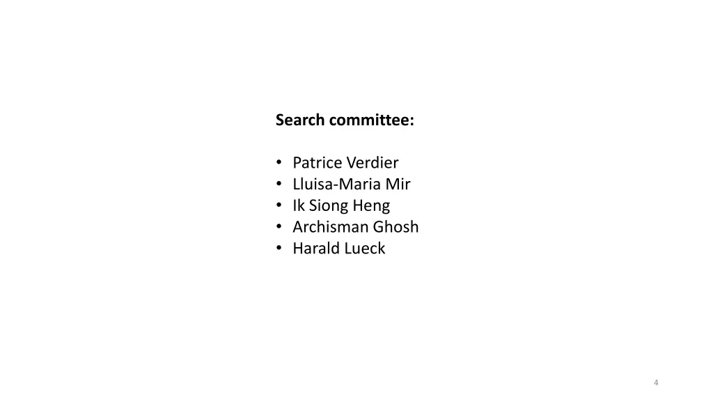 search committee