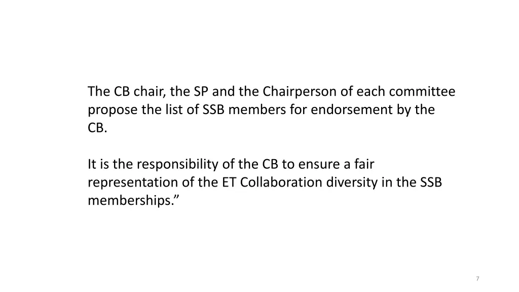 the cb chair the sp and the chairperson of each