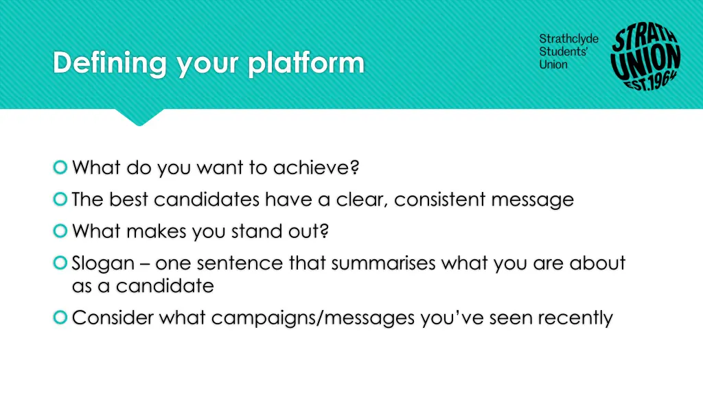 defining your platform