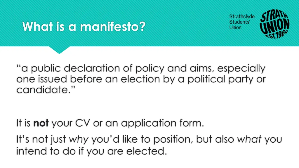 what is a manifesto