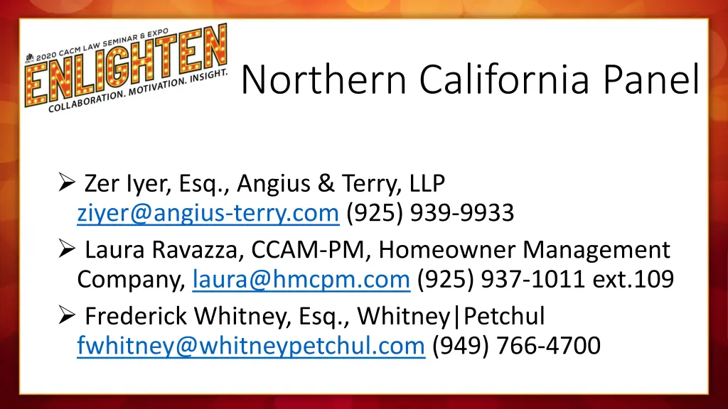 northern california panel 1