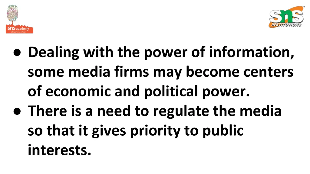 dealing with the power of information some media