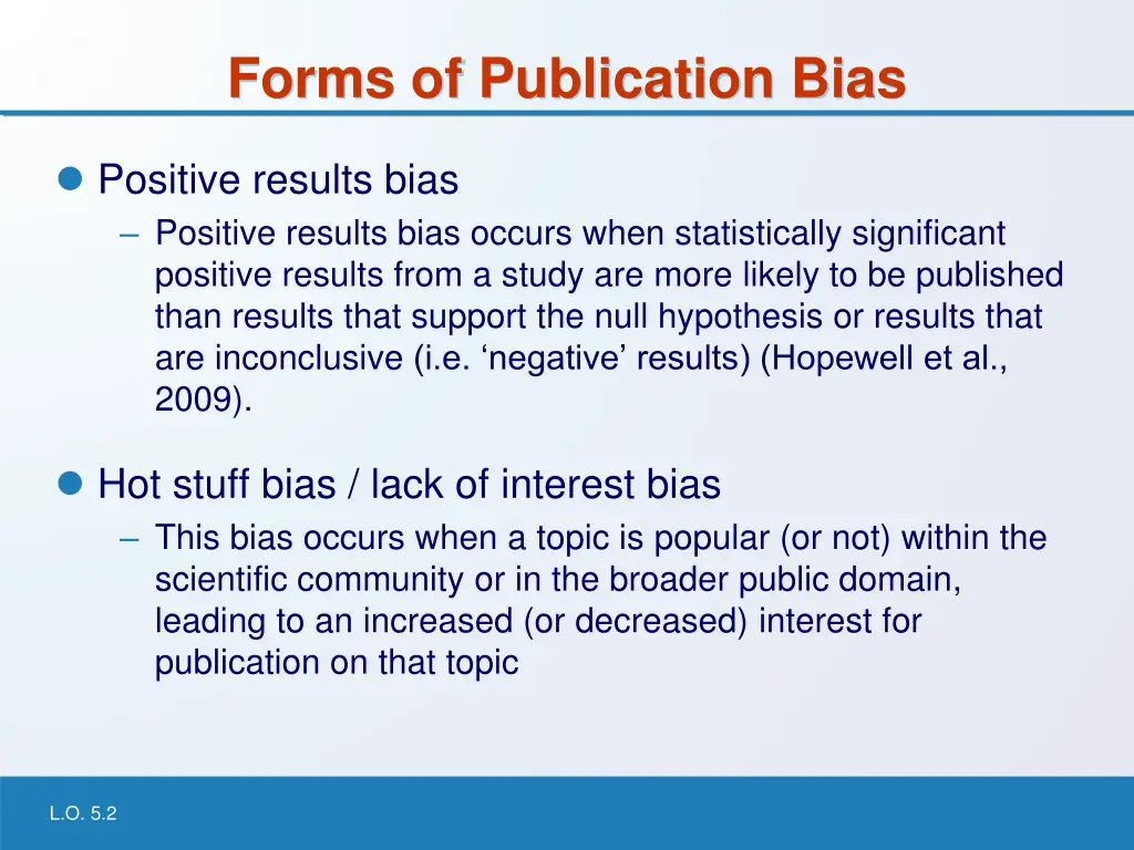 forms of publication bias