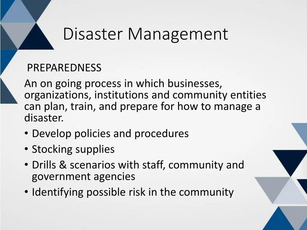 disaster management 2