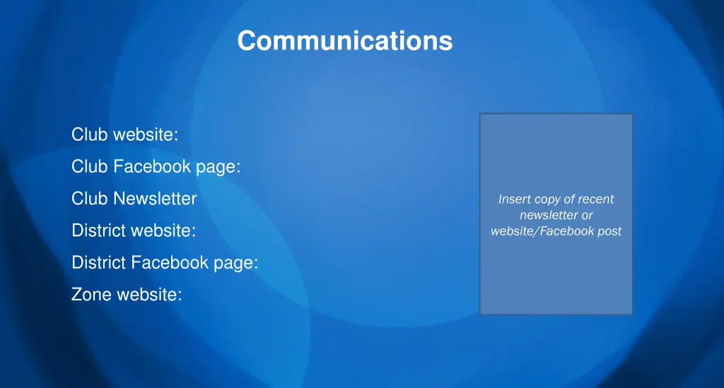 communications