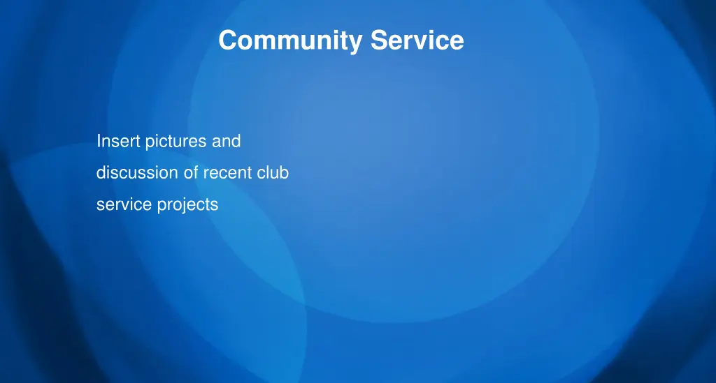 community service