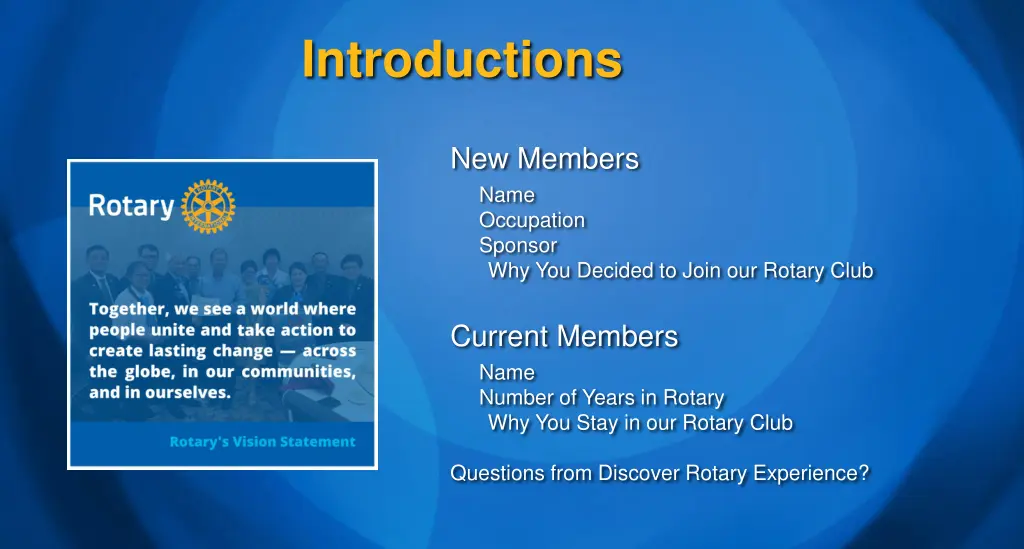 introductions