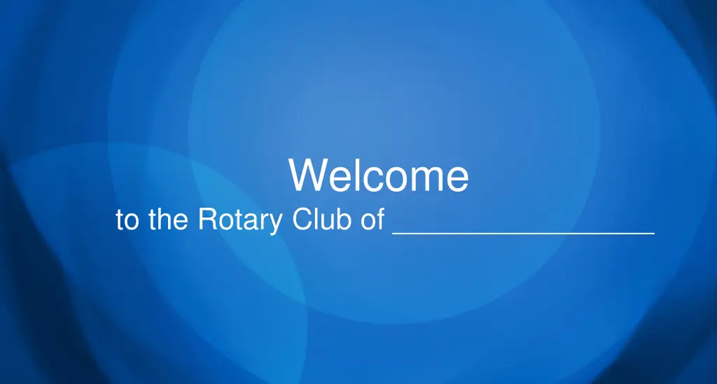 welcome