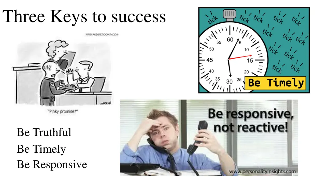 three keys to success