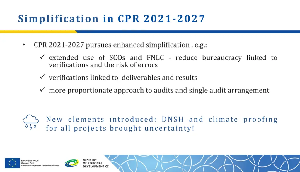 simplification in cpr 2021 2027