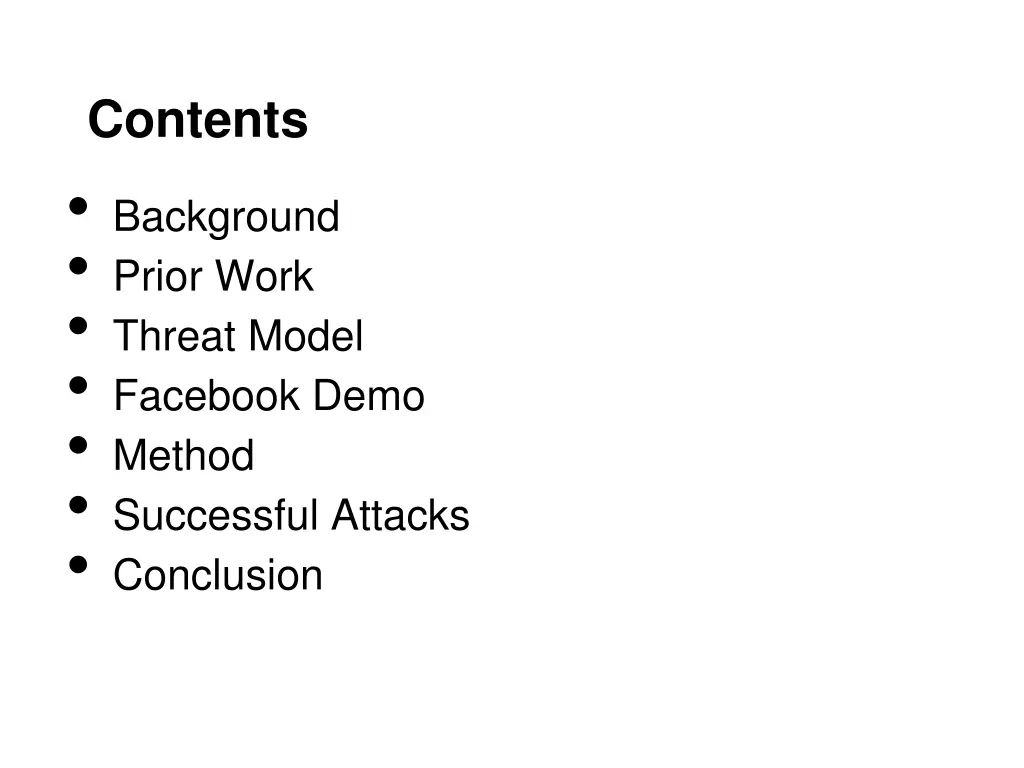 contents background prior work threat model