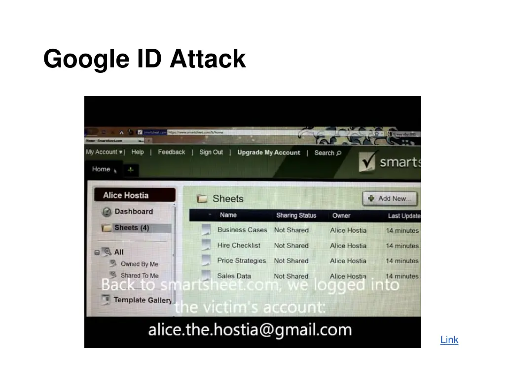 google id attack