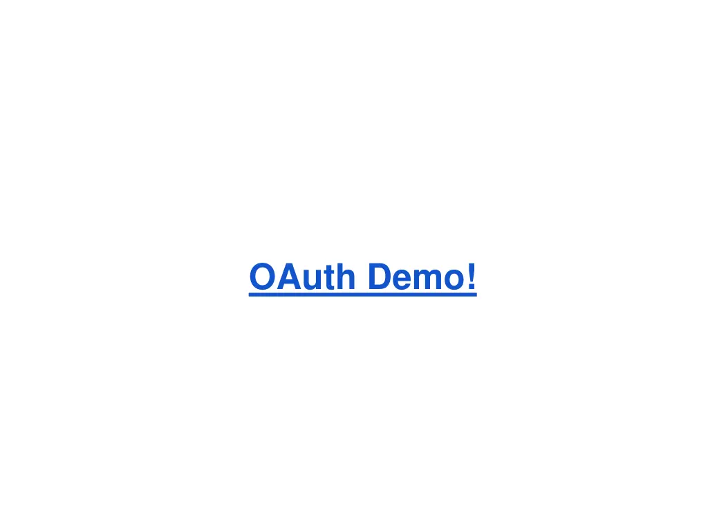 oauth demo
