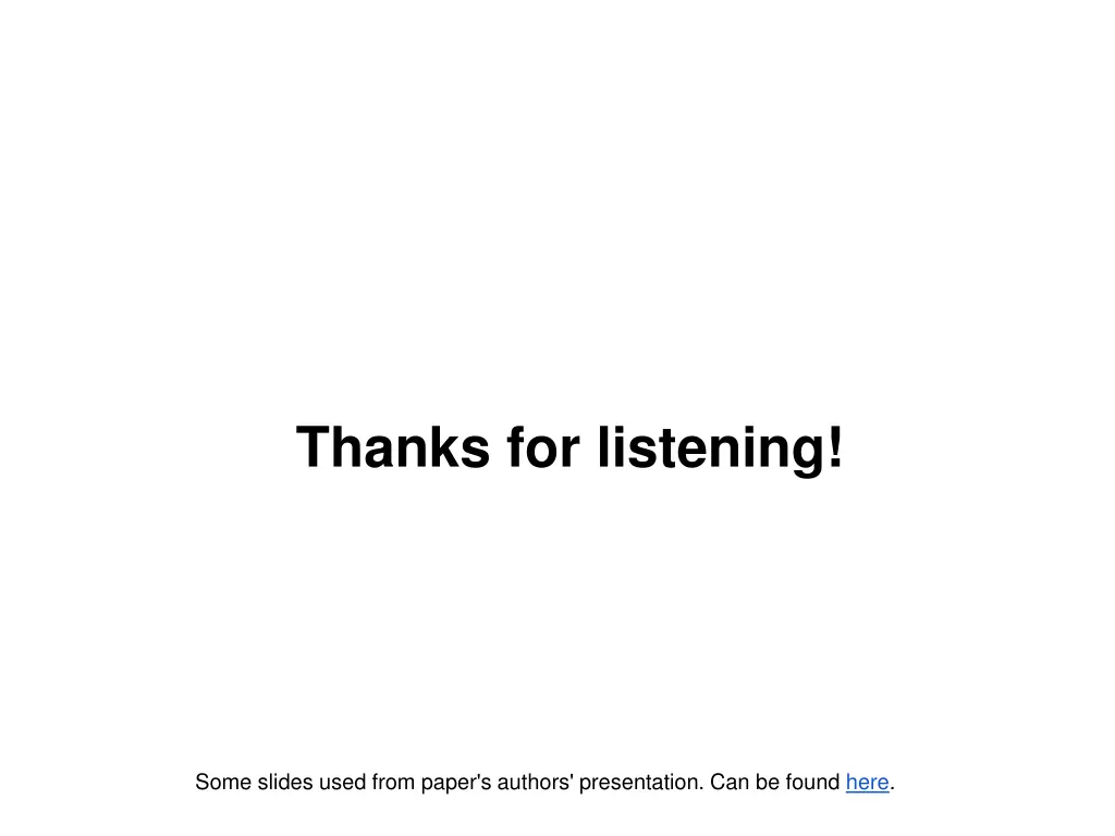 thanks for listening