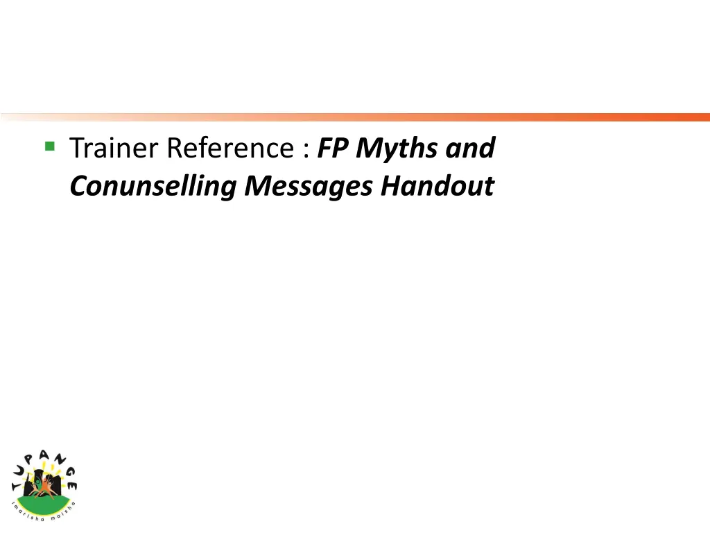 trainer reference fp myths and conunselling