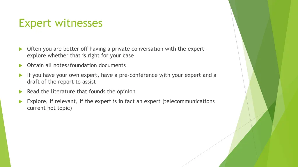 expert witnesses