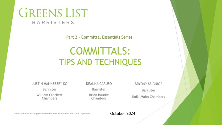 part 2 committal essentials series