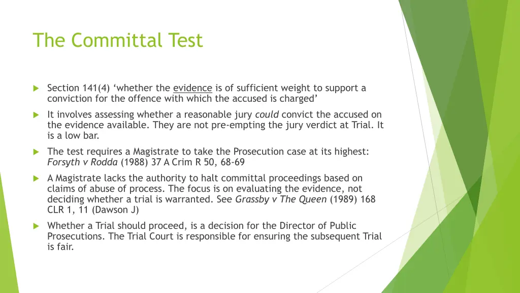 the committal test 1
